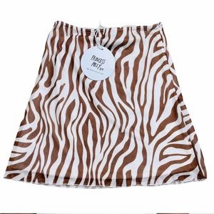Princess Polly Hershey Mini Skirt White - US 4